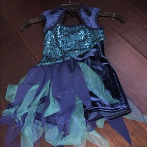 Ice skating peacock dress